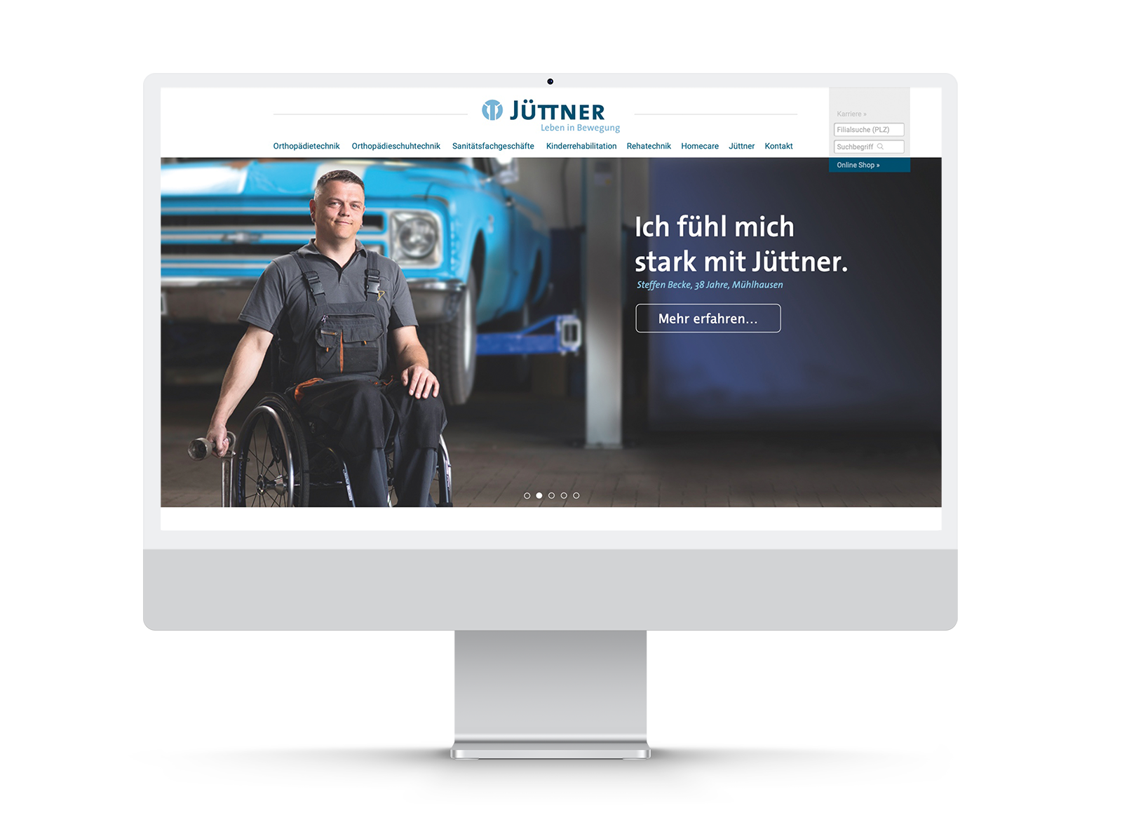 Werbeagentur Landsiedel Müller Flagmeyer, Nordhausen: Jüttner Orthopädie KG Website Relaunch