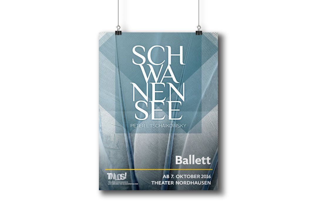 Werbeagentur Landsiedel Müller Flagmeyer, Nordhausen: Theater Nordhausen Loh Orchester Sondershausen Plakat Schwanensee
